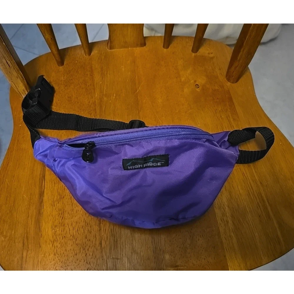 Vtg 90s High Ridge Purple Outdoor Camping Hiking Waist Hip Purse Fanny Pack‎